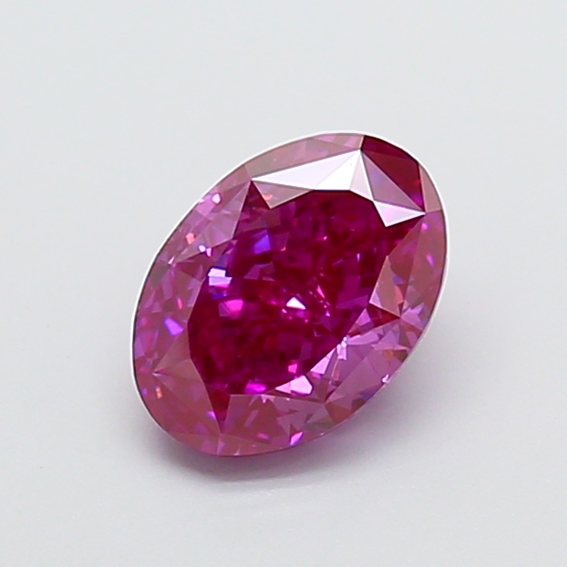 0.93 ct Oval Fancy Vivid Pink Lab-Grown Diamond