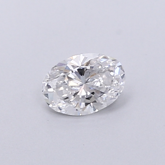Actual 0.26 carat D Oval lab-grown diamond