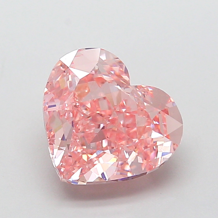 3.02 ct Pink (Intense) VS1 Heart Modified lab-grown diamond