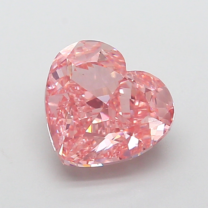 2.85 ct Pink (Vivid) VVS2 Heart Modified lab-grown diamond