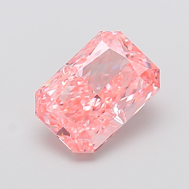 3.07 ct Pink (Vivid) VS1 Radiant lab-grown diamond