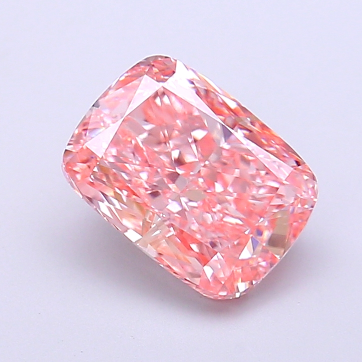 2.04 ct Pink (Vivid) VVS2 Cushion lab-grown diamond