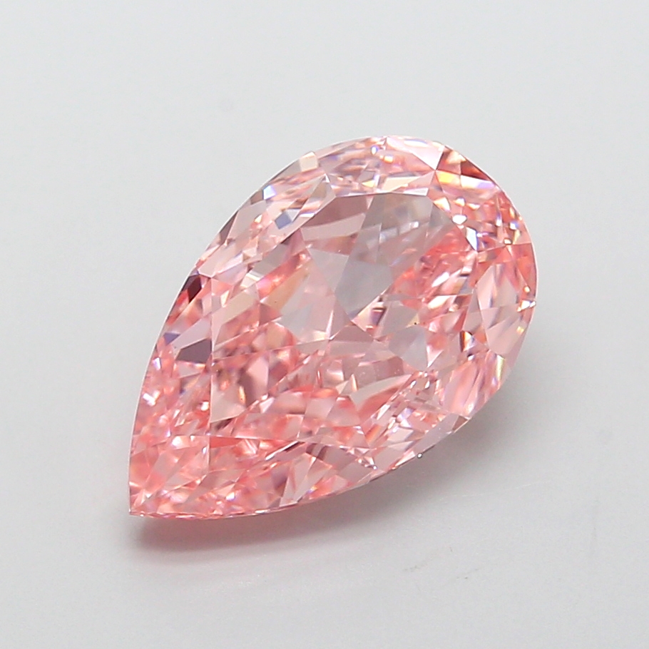 4.08 ct Pink (Vivid) VS1 Pear Modified lab-grown diamond