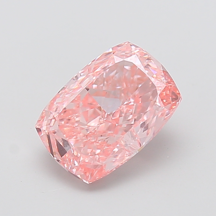 3.10 ct Pink (Vivid) VVS2 Cushion lab-grown diamond