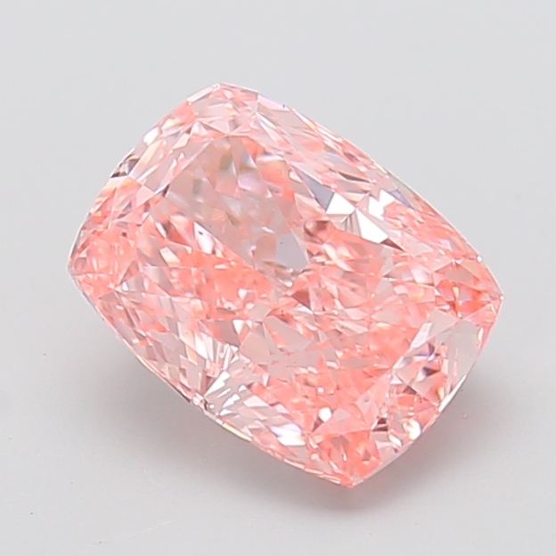 3.00 ct Pink (Vivid) VS1 Cushion lab-grown diamond