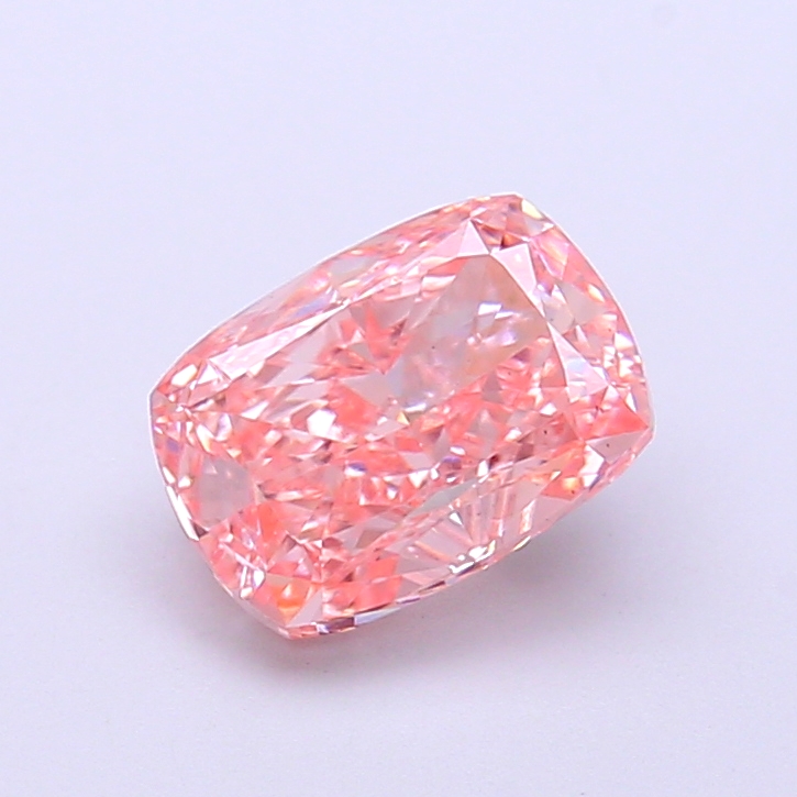 1.59 ct Pink (Vivid) VS1 Cushion lab-grown diamond