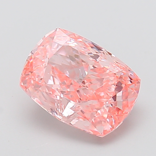 3.03 ct Pink (Vivid) VS1 Cushion lab-grown diamond