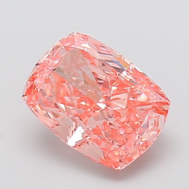 3.07 ct Pink (Vivid) VS1 Cushion lab-grown diamond
