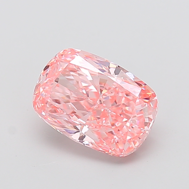 3.00 ct Pink (Vivid) VS1 Cushion lab-grown diamond