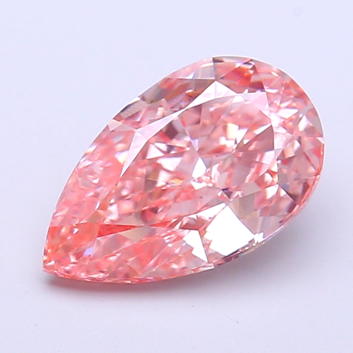 2.49 ct Pink (Vivid) VS1 Pear Modified lab-grown diamond