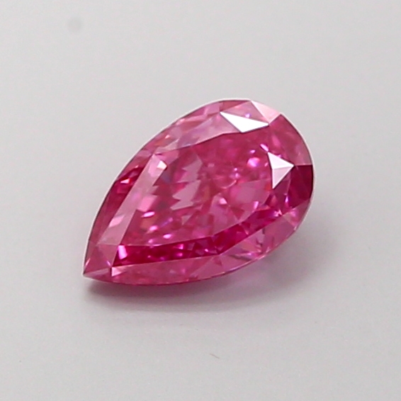 0.50 ct Pear Fancy Vivid Pink Lab-Grown Diamond