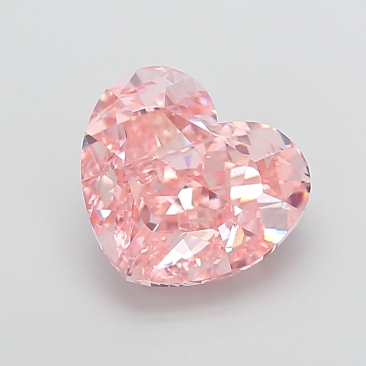 8.01 ct Pink (Intense) VS1 Heart Modified lab-grown diamond