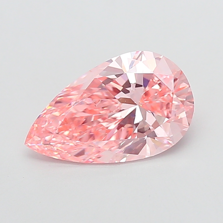 3.02 ct Pink (Vivid) VVS2 Pear Brilliant lab-grown diamond
