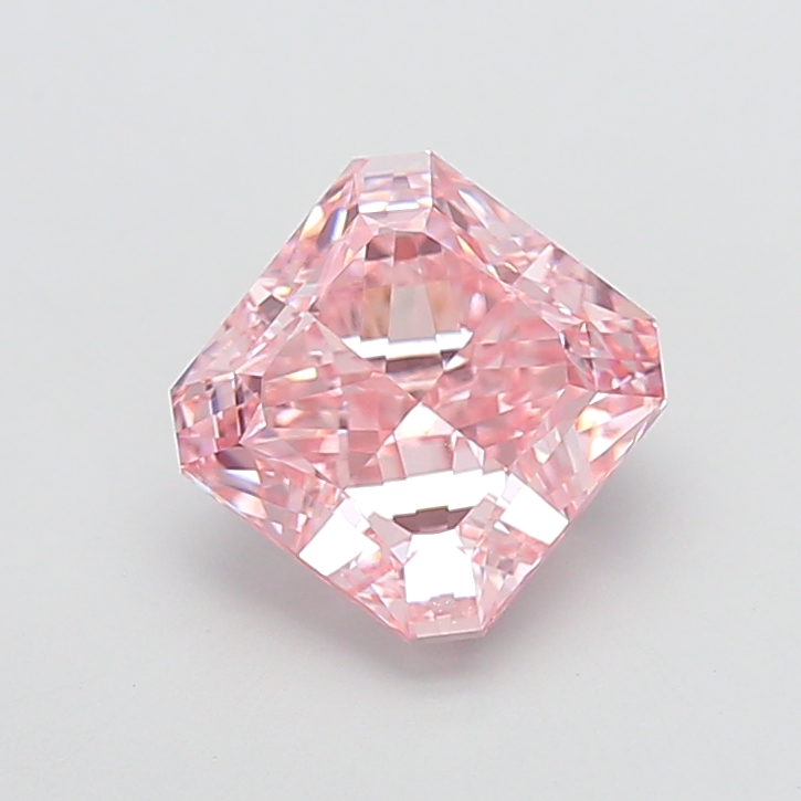 5.02 ct Pink (Vivid) VVS2 Square Radiant lab-grown diamond