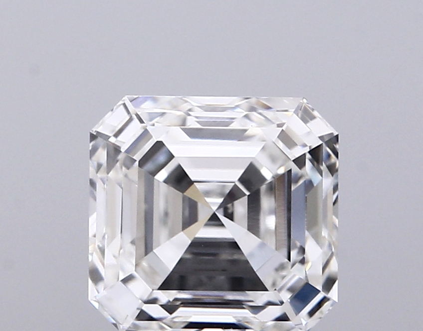 3.02 ct F VVS2 Asscher lab-grown diamond