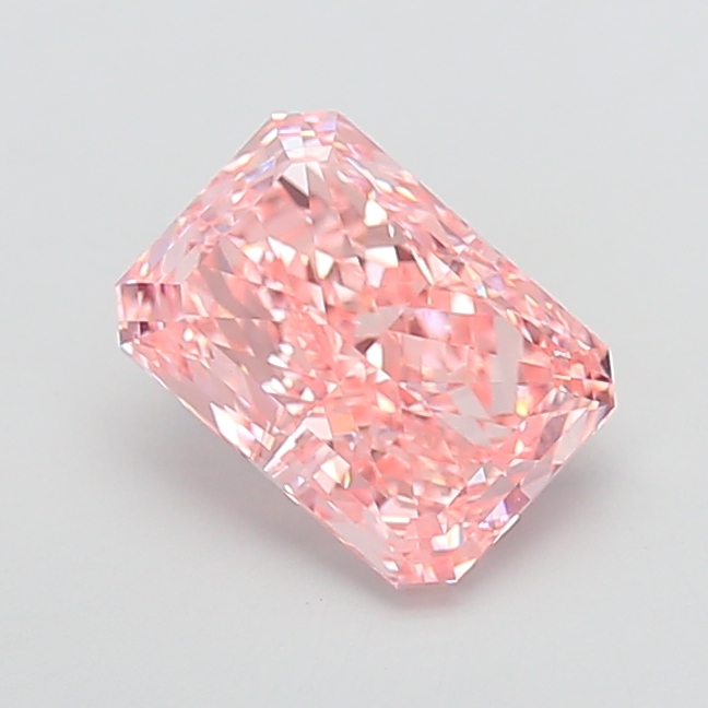 5.22 ct Pink (Vivid) VS1 Radiant lab-grown diamond