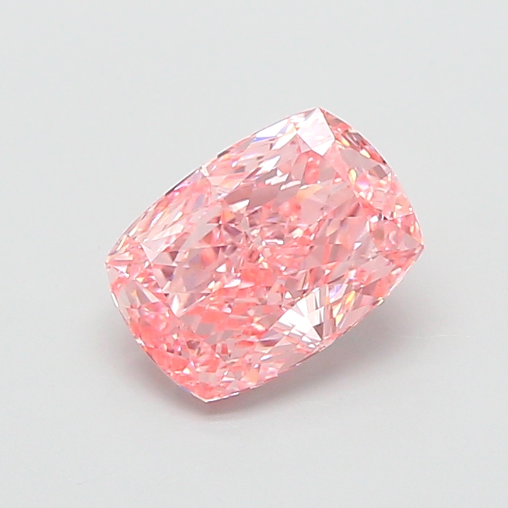 2.56 ct Pink (Vivid) VS1 Cushion lab-grown diamond