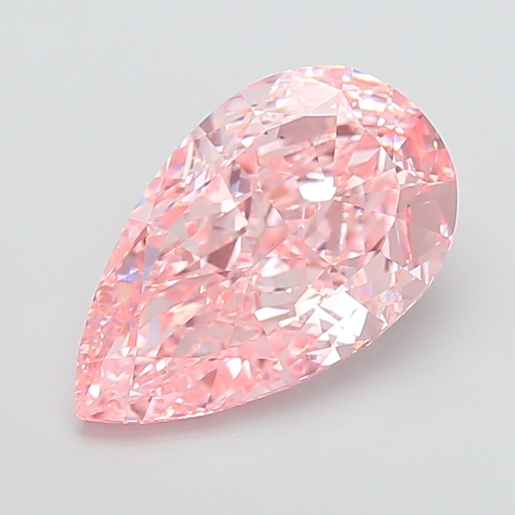 9.57 ct Pink (Vivid) VS1 Pear Modified lab-grown diamond