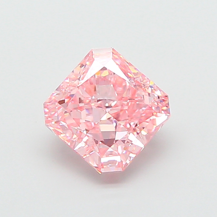 3.04 ct Pink (Vivid) VVS2 Square Radiant lab-grown diamond