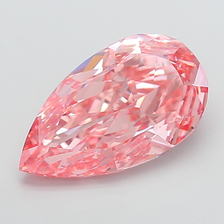10.00 ct Pink (Vivid) VS1 Pear Modified lab-grown diamond