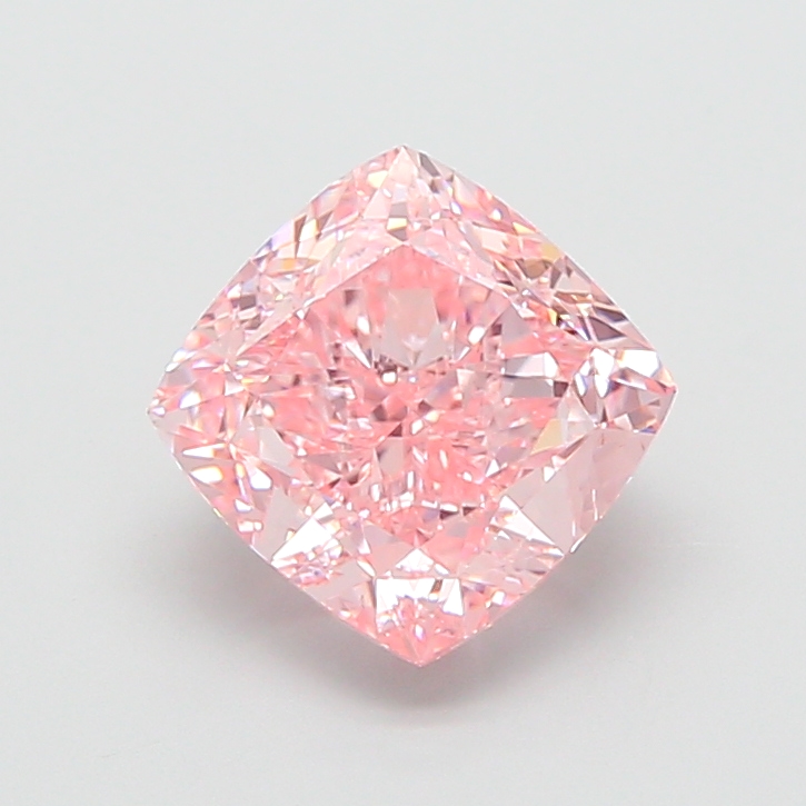 4.06 ct Pink (Vivid) VVS2 Square Cushion lab-grown diamond