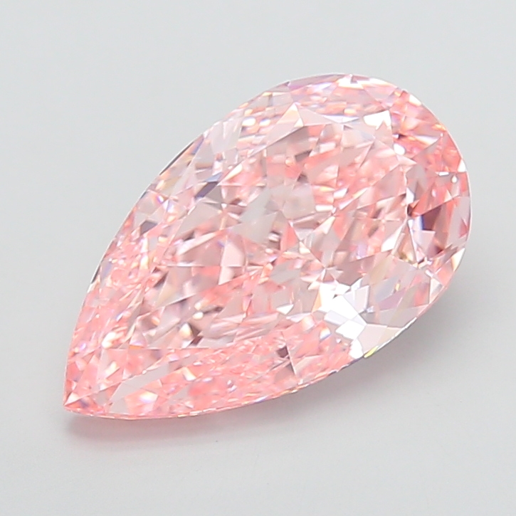 10.04 ct Pink (Vivid) VVS2 Pear Modified lab-grown diamond