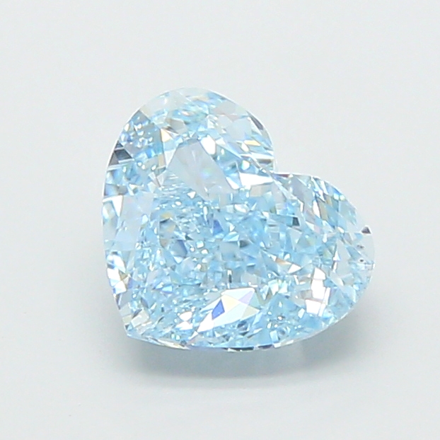 2.70 ct Blue (Intense) VS1 Heart Modified lab-grown diamond