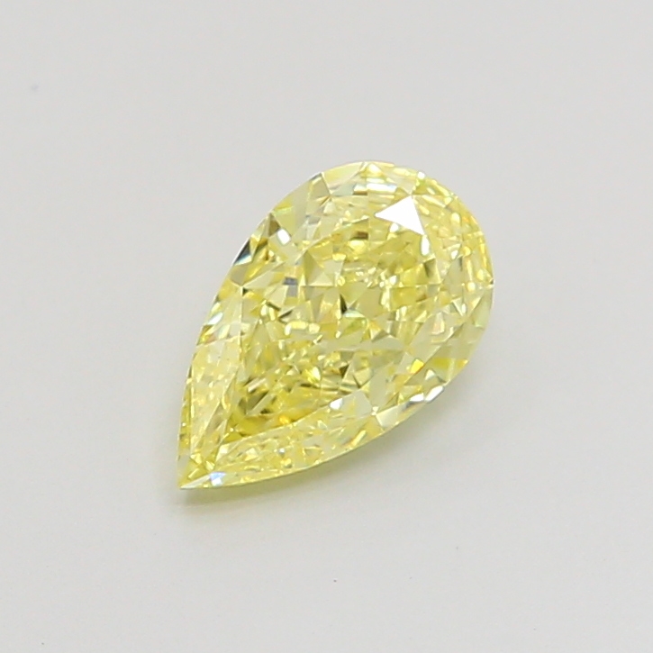 1.02 ct Pear Fancy Light Yellow Lab-Grown Diamond