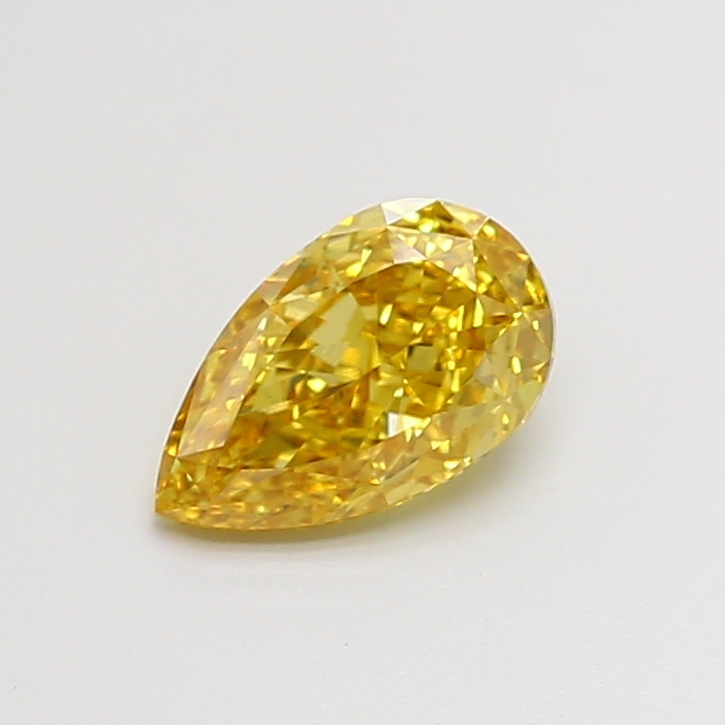 1.03 ct Pear Fancy Vivid Yellow Lab-Grown Diamond