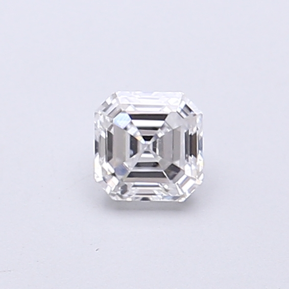 Actual 0.32 carat D Asscher lab-grown diamond
