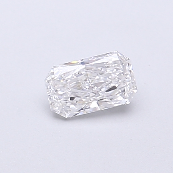 Actual 0.28 carat D Radiant lab-grown diamond