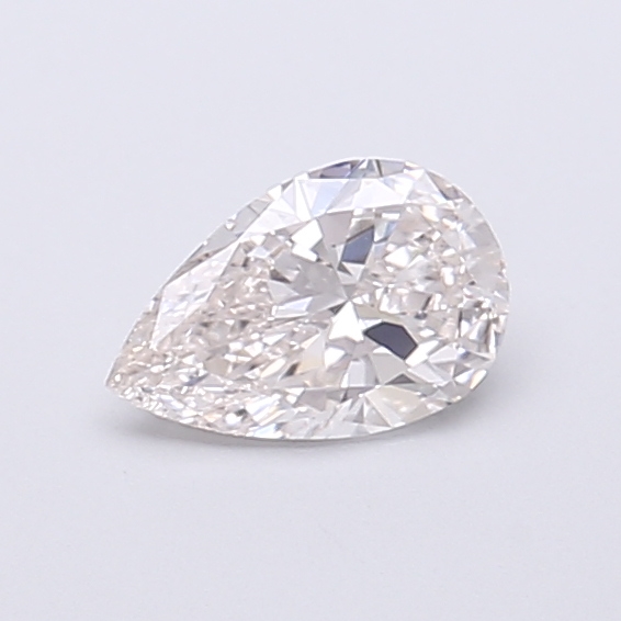 Actual 0.45 carat G Pear lab-grown diamond