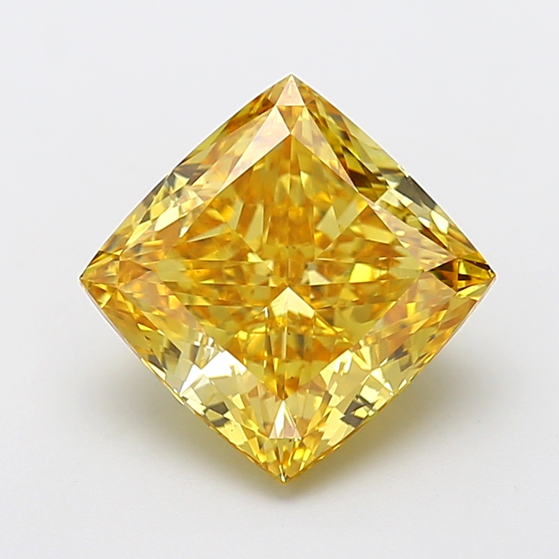 0.95 ct Cushion Fancy Vivid Yellow Lab-Grown Diamond