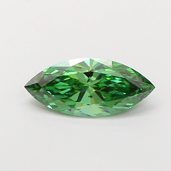 Actual 1 carat Vivid Green Marquise lab-grown diamond