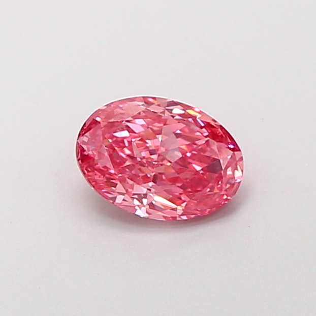 0.75 ct Oval Fancy Vivid Pink Lab-Grown Diamond