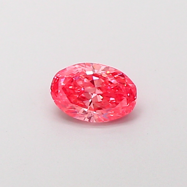 0.45 ct Oval Fancy Vivid Pink Lab-Grown Diamond