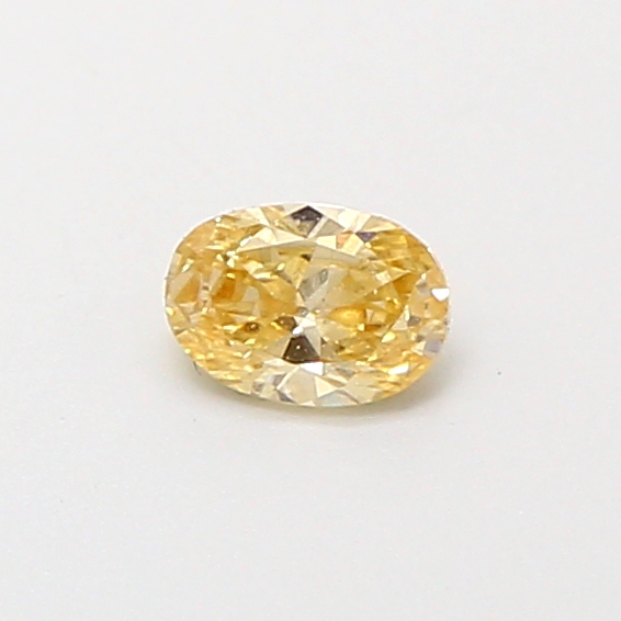 0.18 ct Oval Fancy Vivid Orange Lab-Grown Diamond