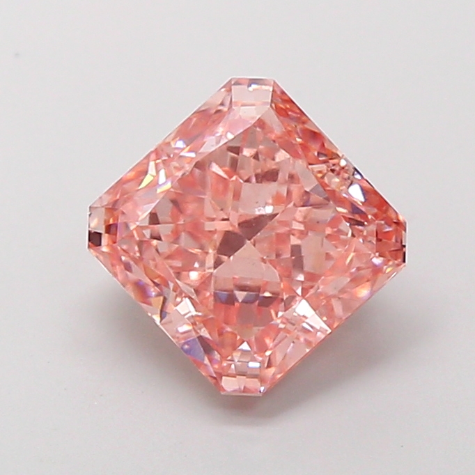 3.25 ct Pink (Intense) VS1 Square Radiant lab-grown diamond