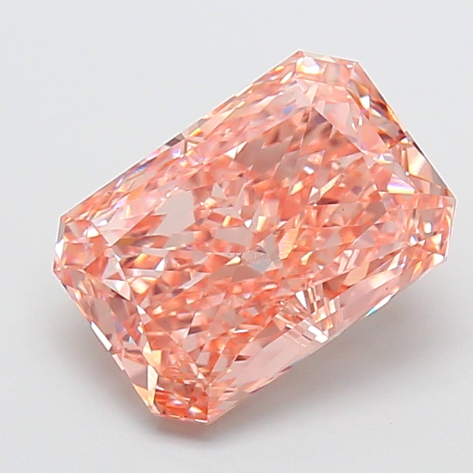 3.69 ct Pink (Intense) VS1 Radiant lab-grown diamond