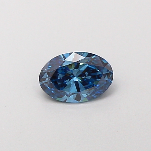 0.45 ct Oval Fancy Vivid Blue Lab-Grown Diamond