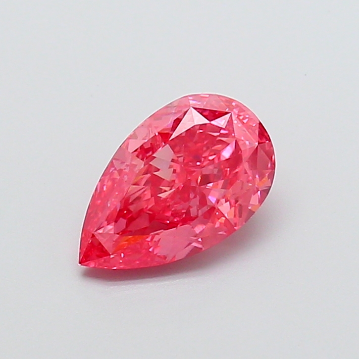 0.34 ct Pear Fancy Vivid Pink Lab-Grown Diamond
