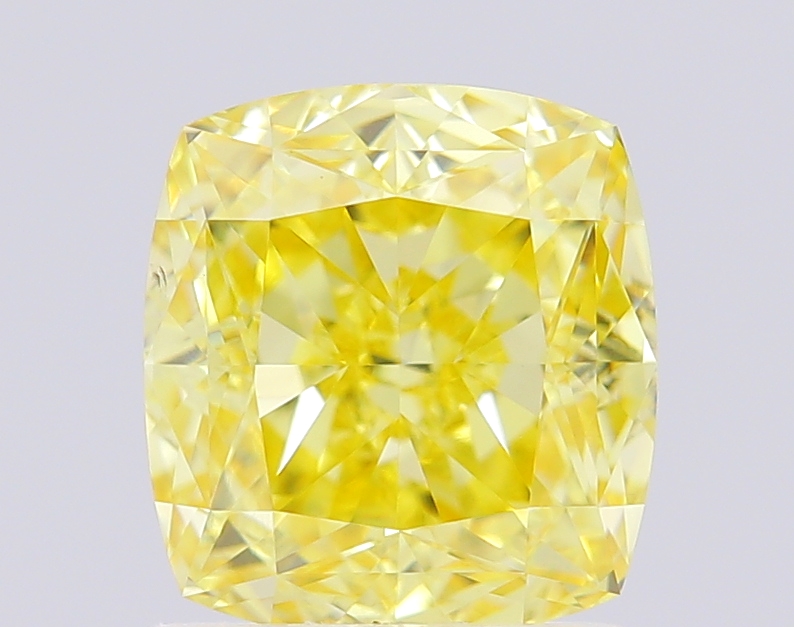 1.97 ct Cushion lab grown diamond Yellow VS1