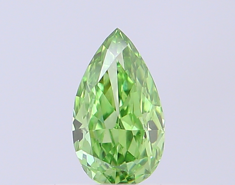 0.27 ct Pear Fancy Vivid Green Lab-Grown Diamond