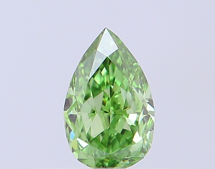 0.31 ct Pear Fancy Vivid Green Lab-Grown Diamond