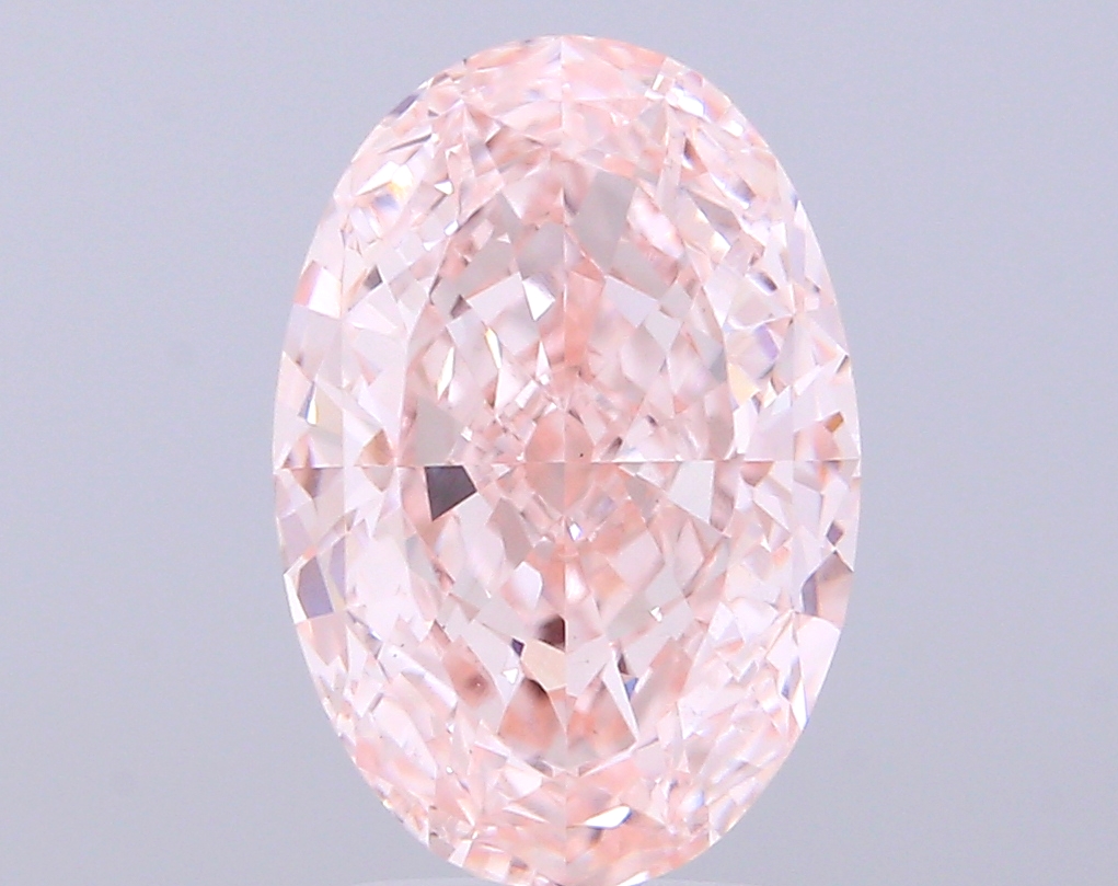 5.01 ct Oval Fancy Intense Pink Lab-Grown Diamond