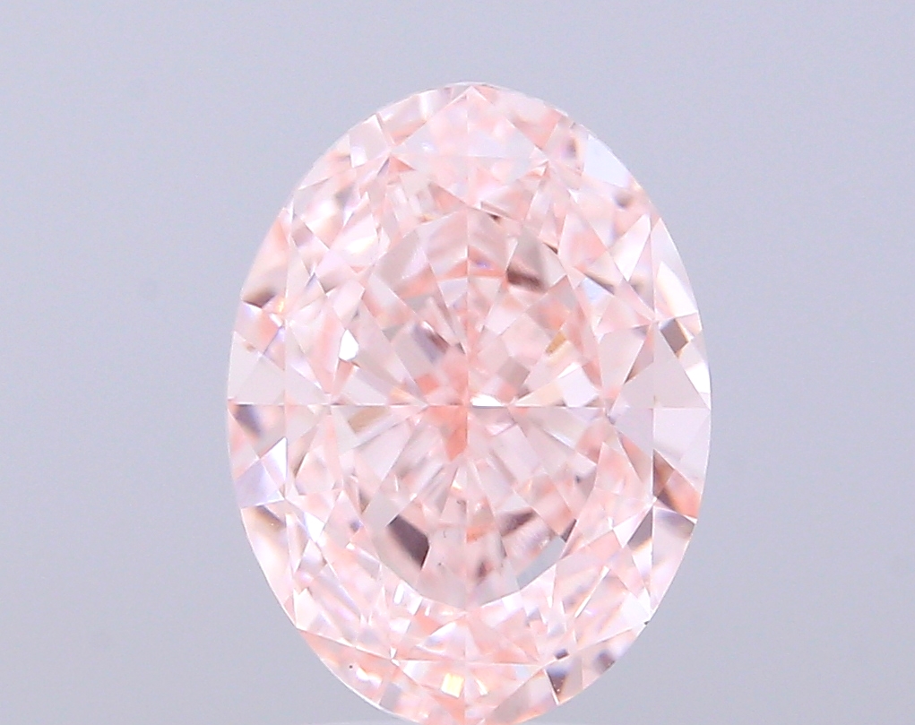 5.01 ct Oval Fancy Intense Pink Lab-Grown Diamond