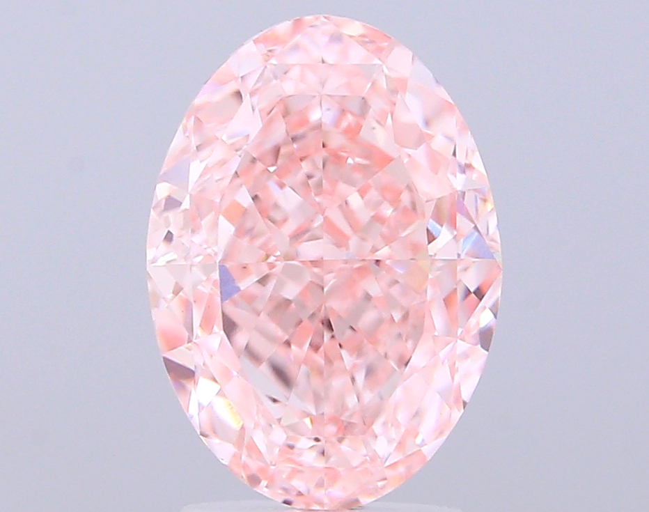 4.01 ct Oval Fancy Intense Pink Lab-Grown Diamond