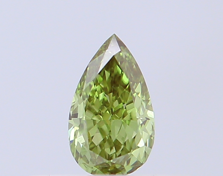 0.26 ct Pear Fancy Vivid Green Lab-Grown Diamond