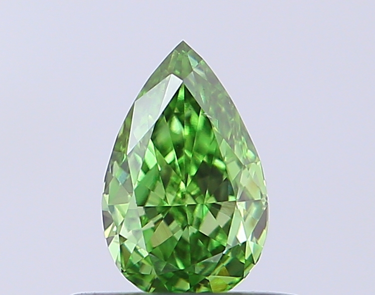 0.42 ct Pear Fancy Vivid Green Lab-Grown Diamond