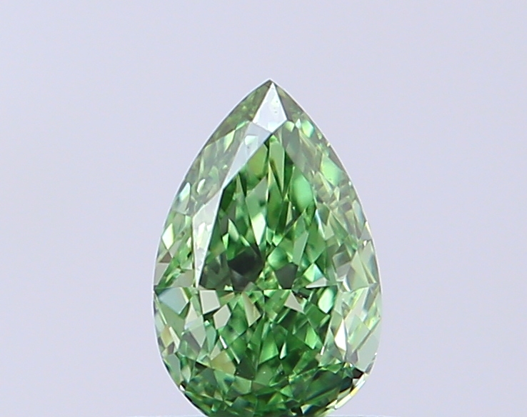 0.35 ct Pear Fancy Vivid Green Lab-Grown Diamond